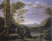 Claude Lorrain, landscape with ascanius shooting the stag of sylvia